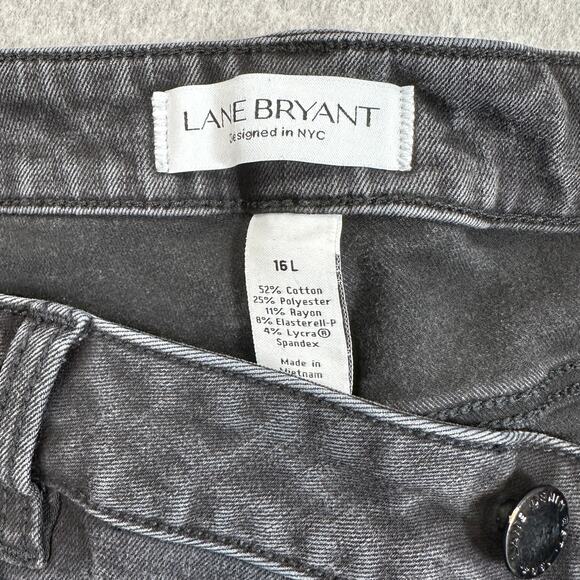 Lane Bryant Jeans Womens Size 16L Black High Rise Ultimate Stretch Skinny Curvy - Picture 5 of 12